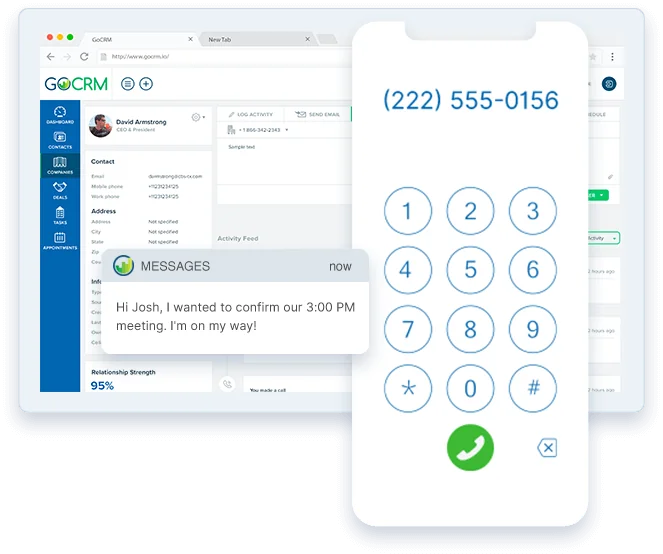 Mortgage CRM with built-in calling and SMS