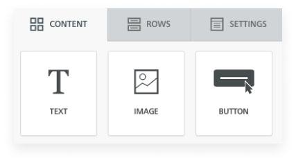 Content, rows and settings