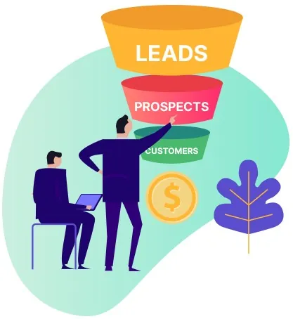 Lead to prospect to customer funnel